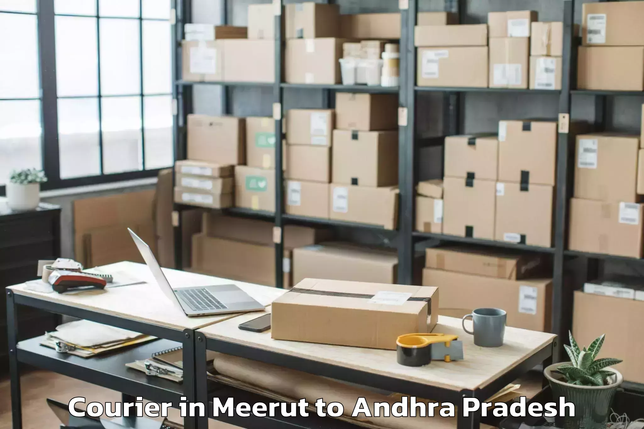 Easy Meerut to Bodumalluvaripalle Courier Booking